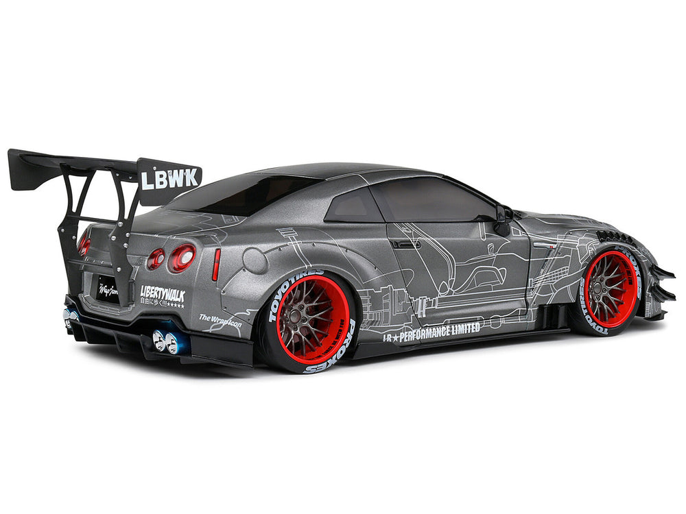 2020 Nissan GT-R (R35) RHD (Right Hand Drive) with Liberty Walk 2.0 Body Kit Dark Silver 