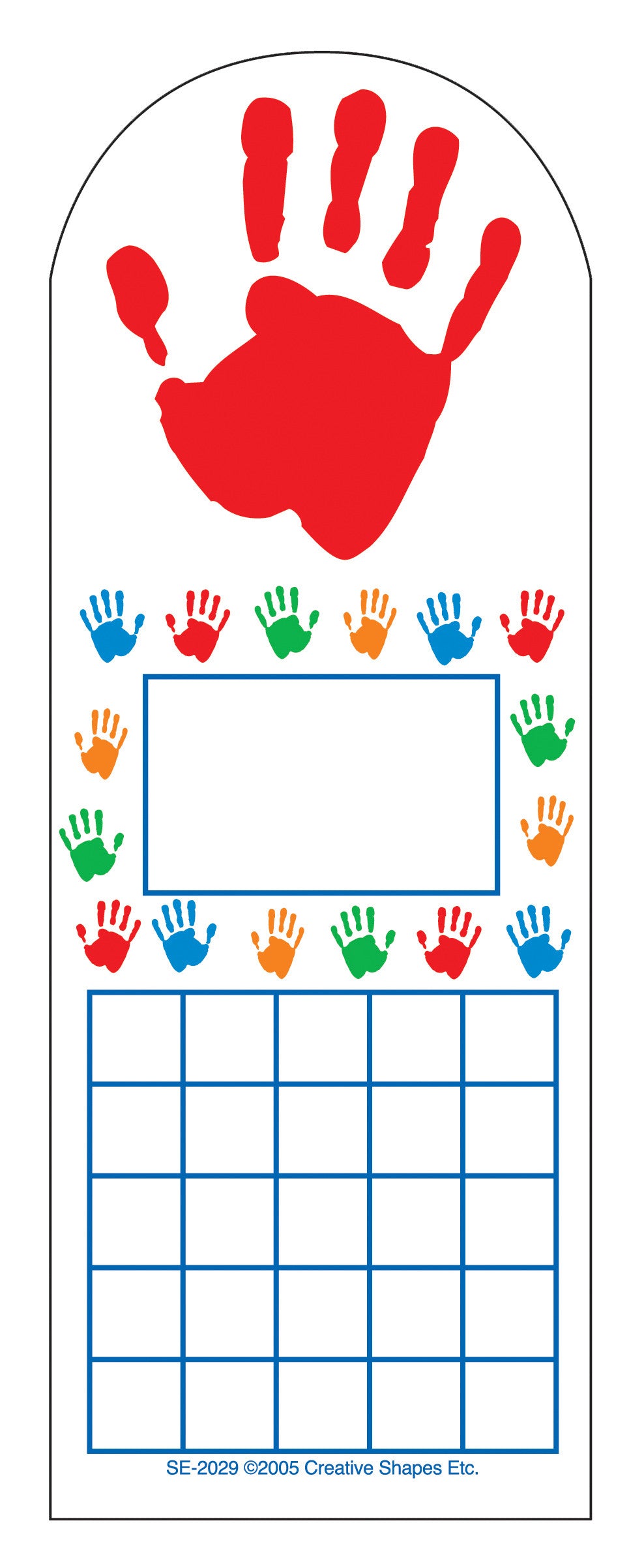 SHAPES ETC. Personal Incentive Chart - Hands