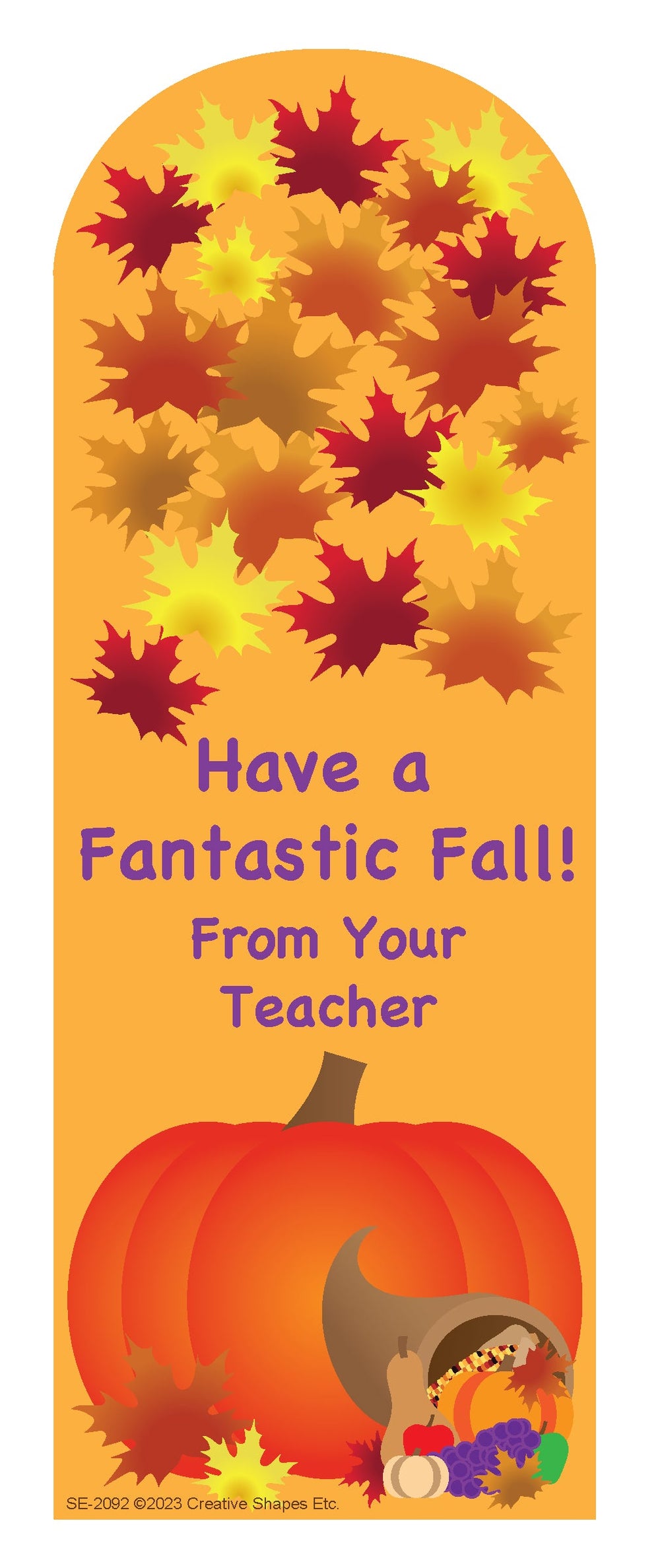 SHAPES ETC.  Your Teacher Bookmarks - Fantastic Fall-0