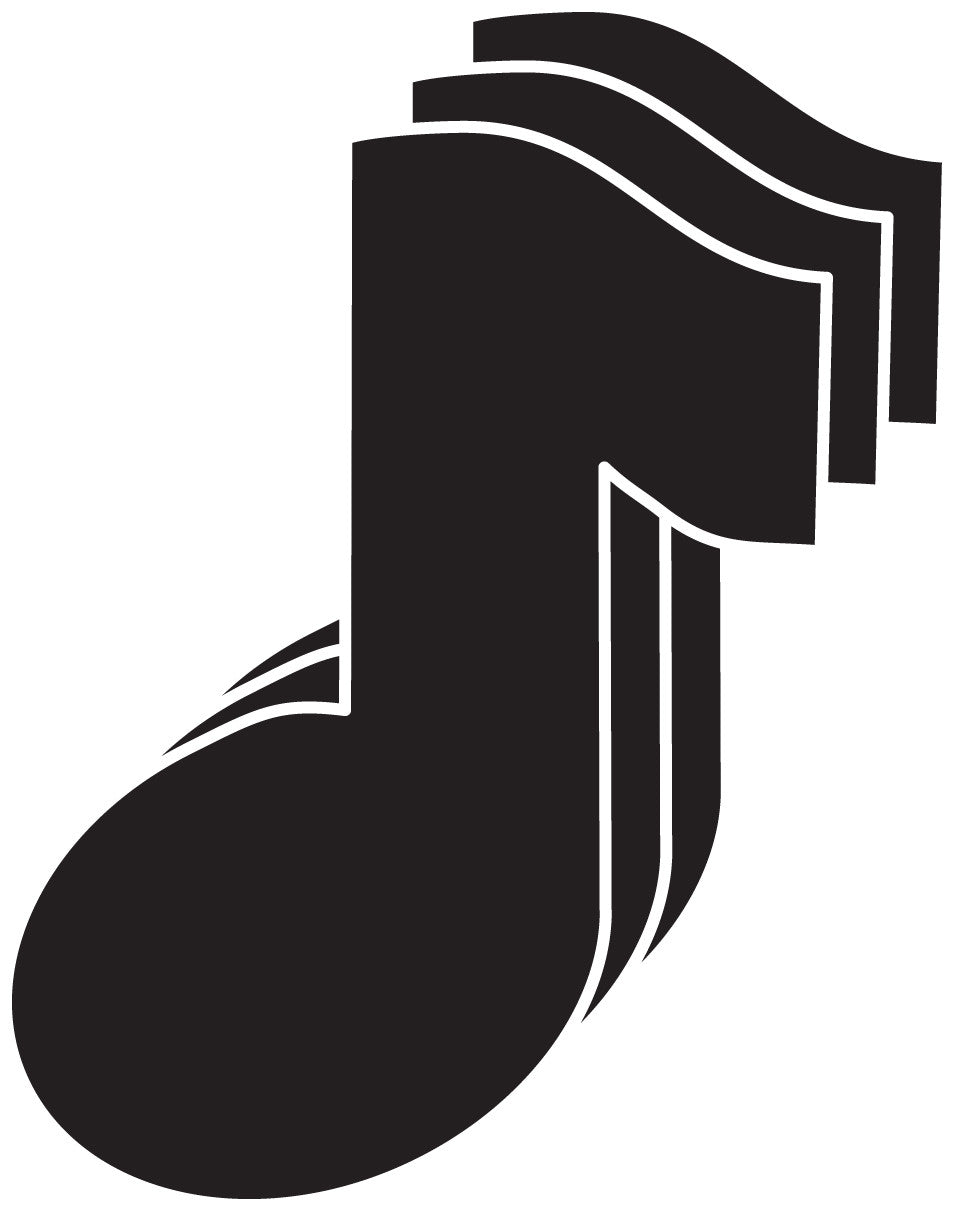 SHAPES ETC. Small Single Color Cut-Out - Music Note-0