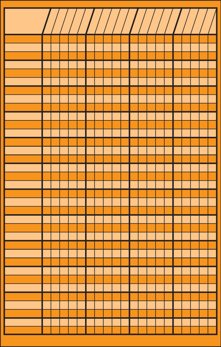 SHAPES ETC. Small Incentive Chart - Orange-0