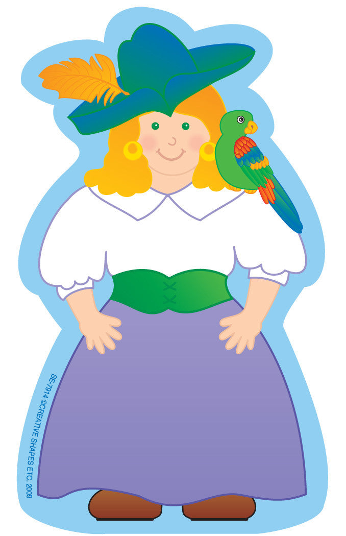 SHAPES ETC. Mini Notepad - Pirate/Girl-0