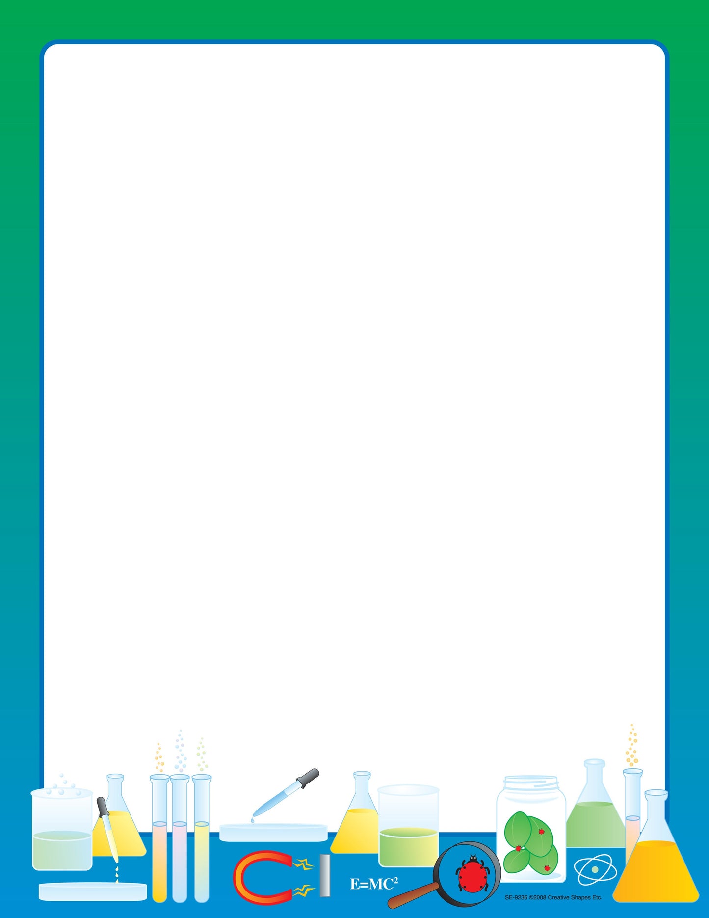 SHAPES ETC.   Designer Paper - Science Lab (50 Sheet Package)