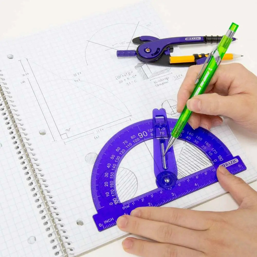 Skala-armskompas med træblyant nr. 2 – tilfældig farve 