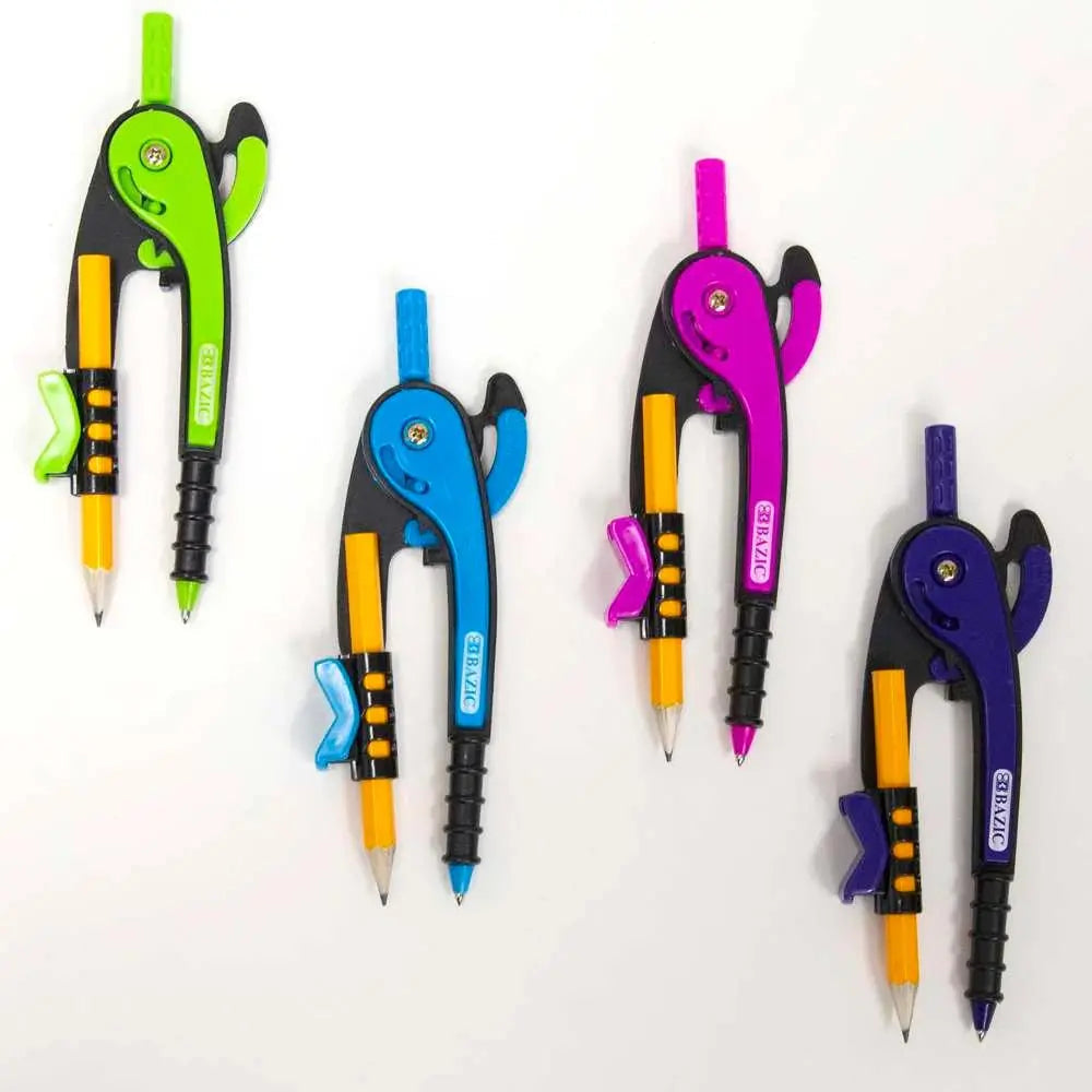 Skala-armskompas med træblyant nr. 2 – tilfældig farve 