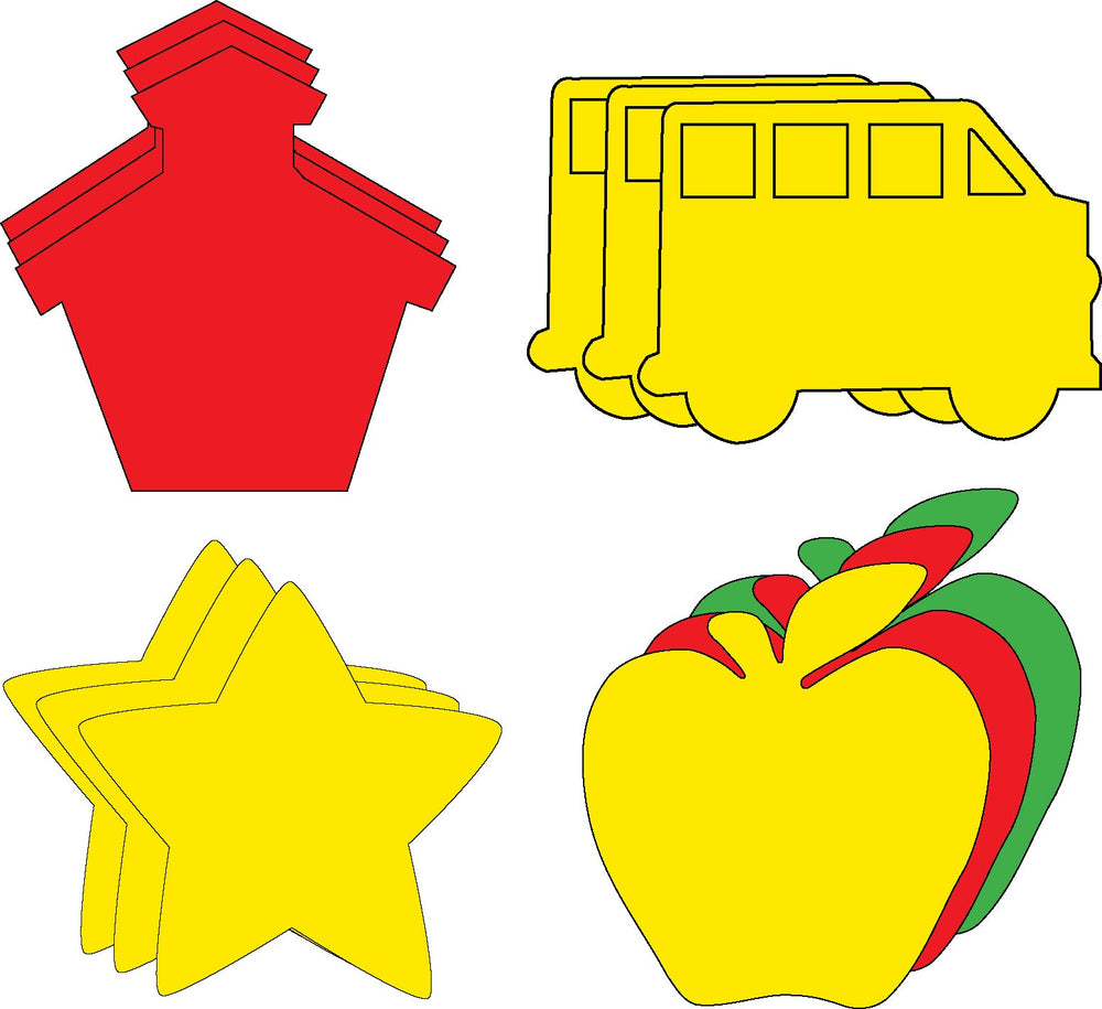 SHAPES ETC. Small Cut-Out Set - School Days