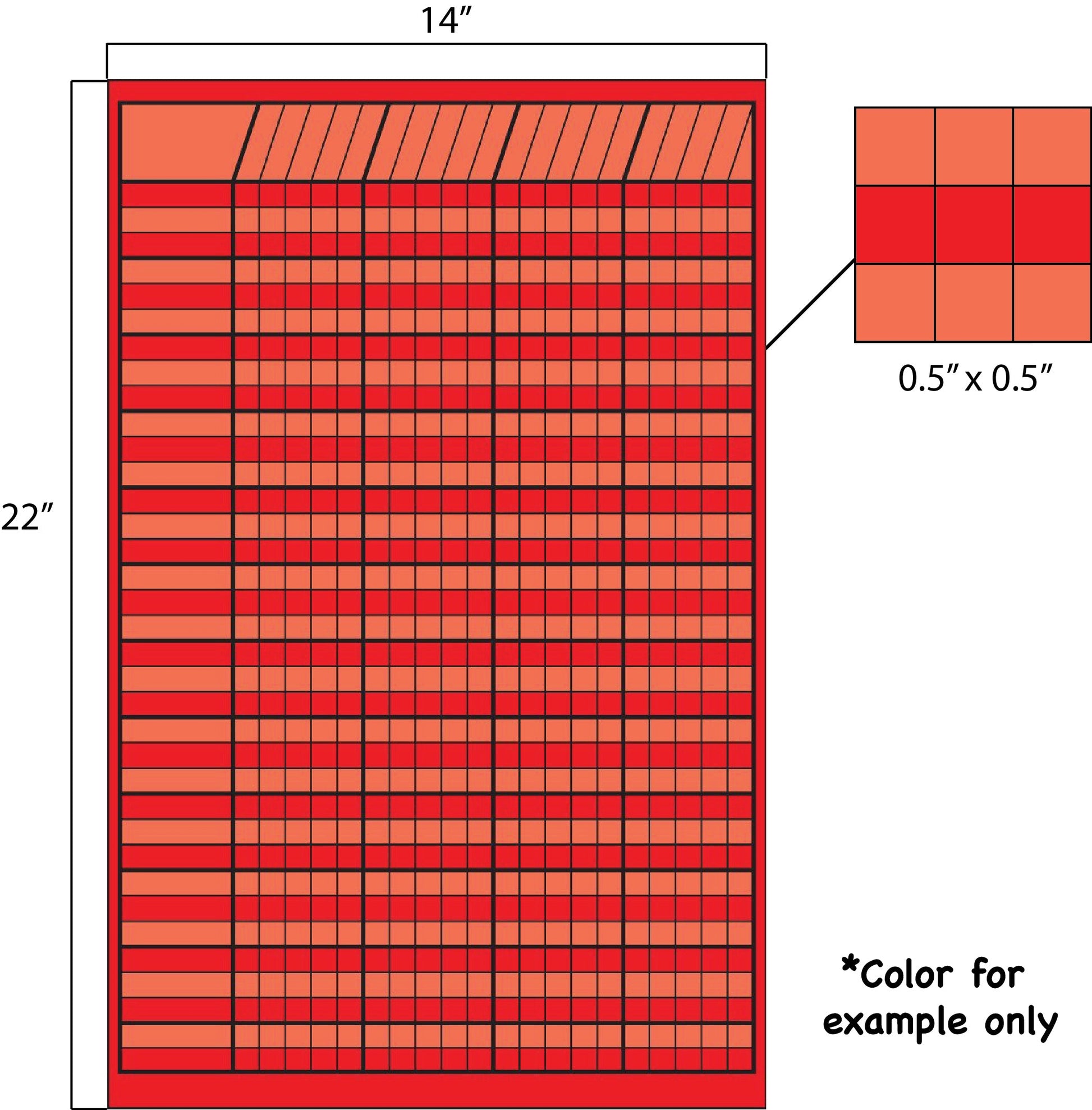 SHAPES ETC. Small Incentive Chart - Orange-1
