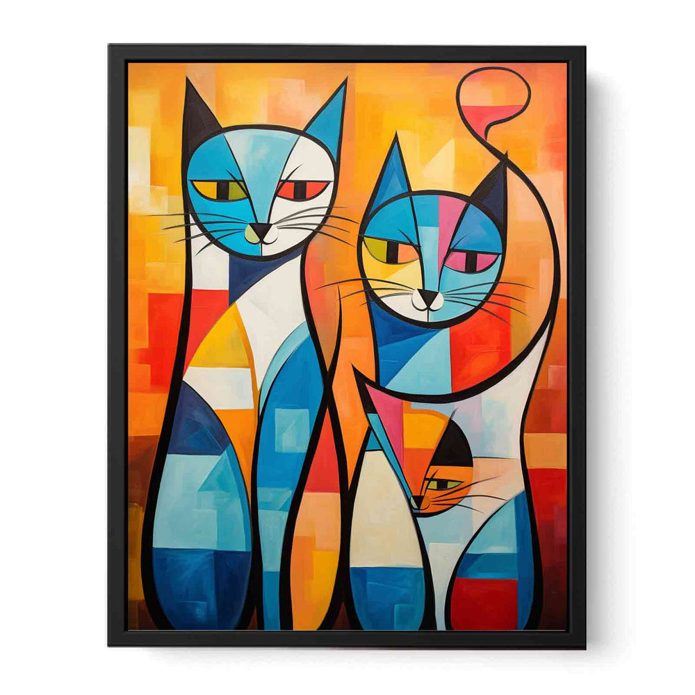 Cats Modern Art Canvas Art Print