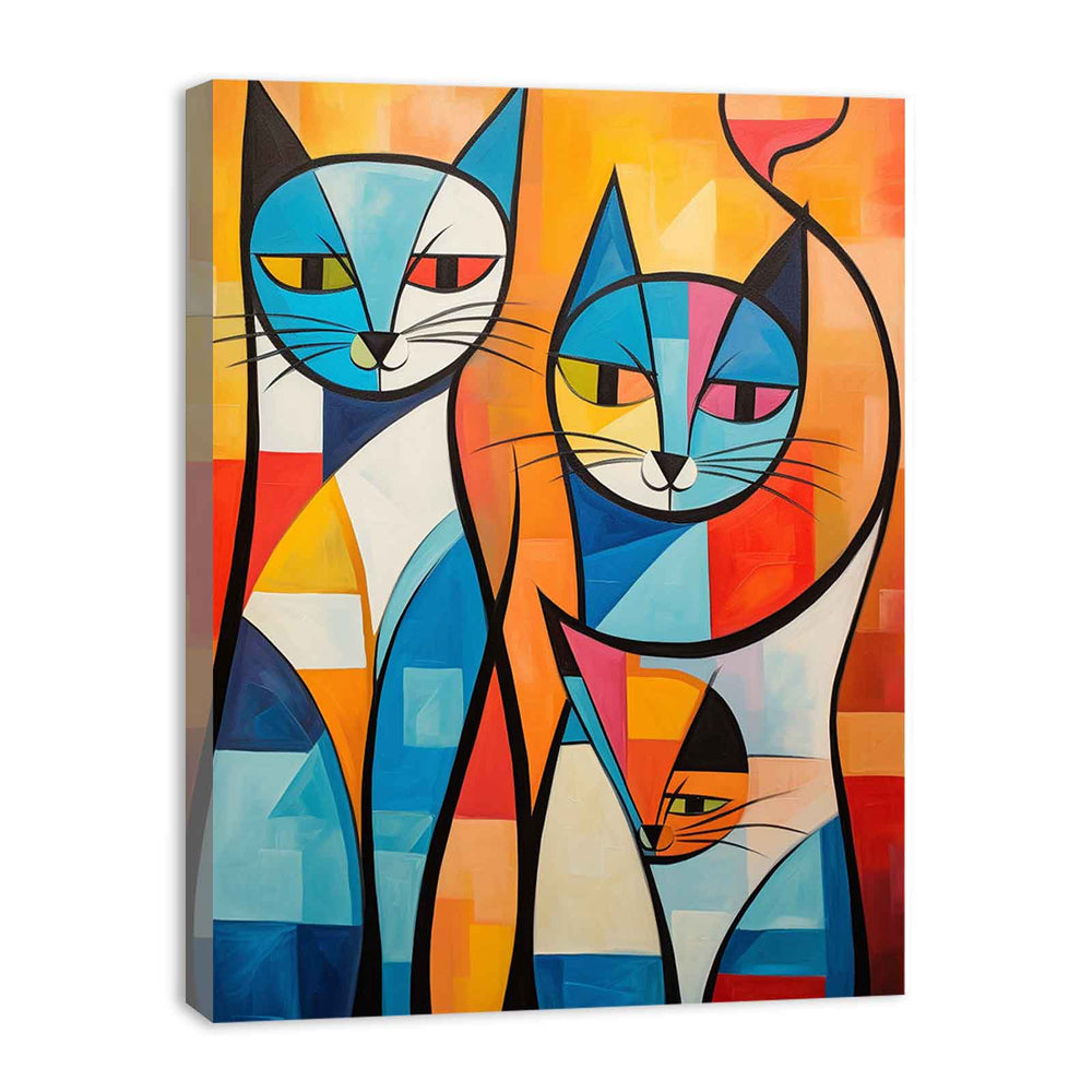 Cats Modern Art Canvas Art Print