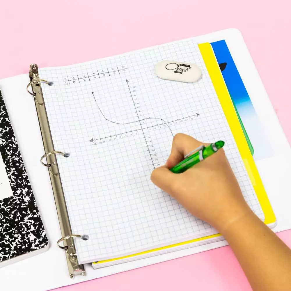 Trådløs notesbog, vendbar, 4″/5″, firkantet linje, 8,5″ x 11″, 80 stk. - tilfældig farve 