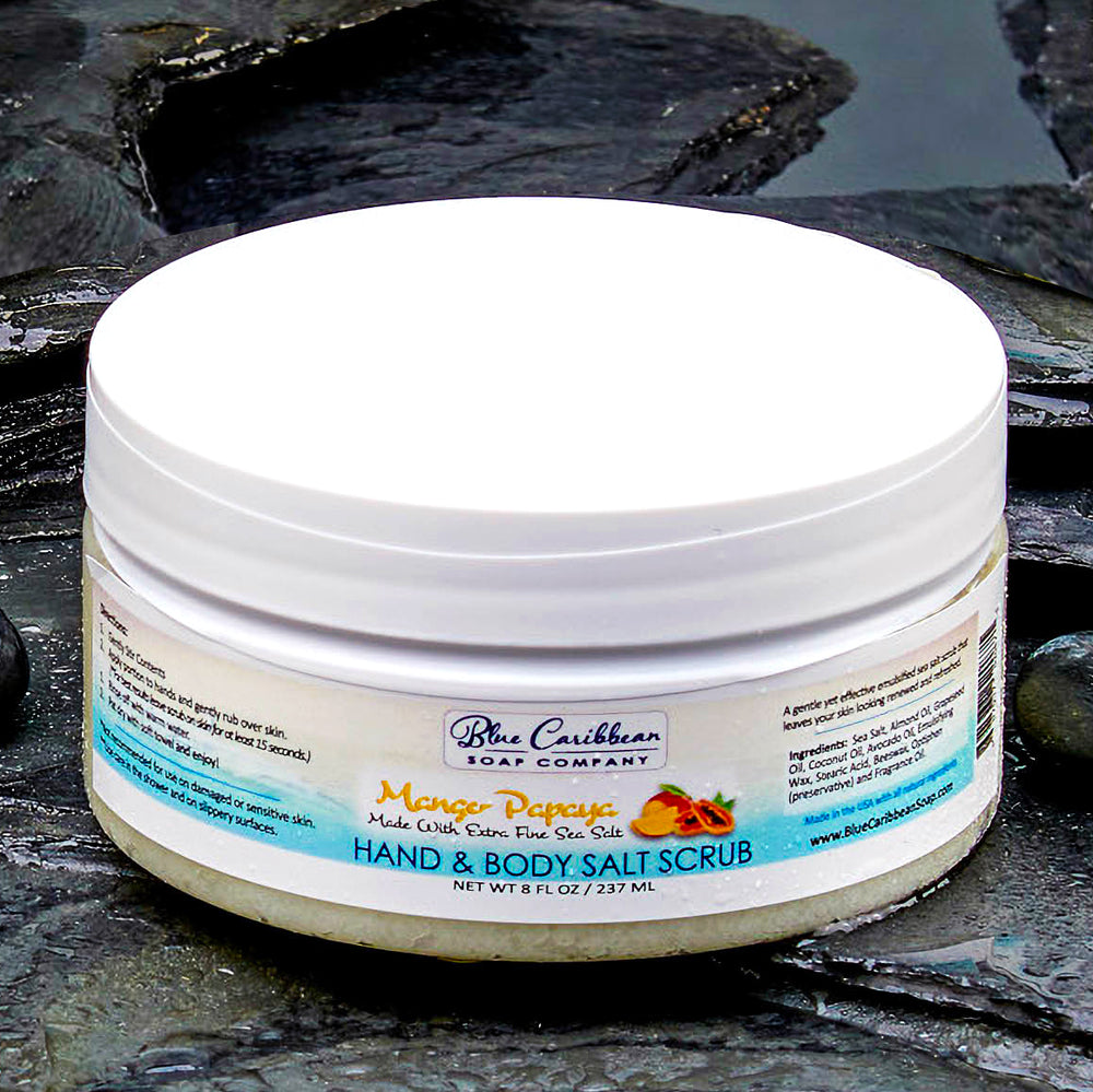 Blue Caribbean Scrub, 8 oz-Mango Papaya