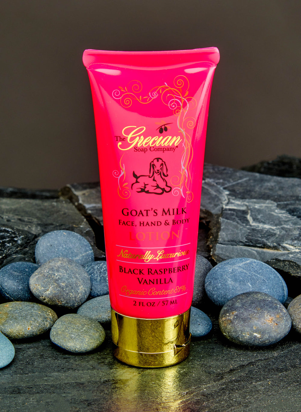 Gedemælkslotiontube - Sort hindbær vanilje