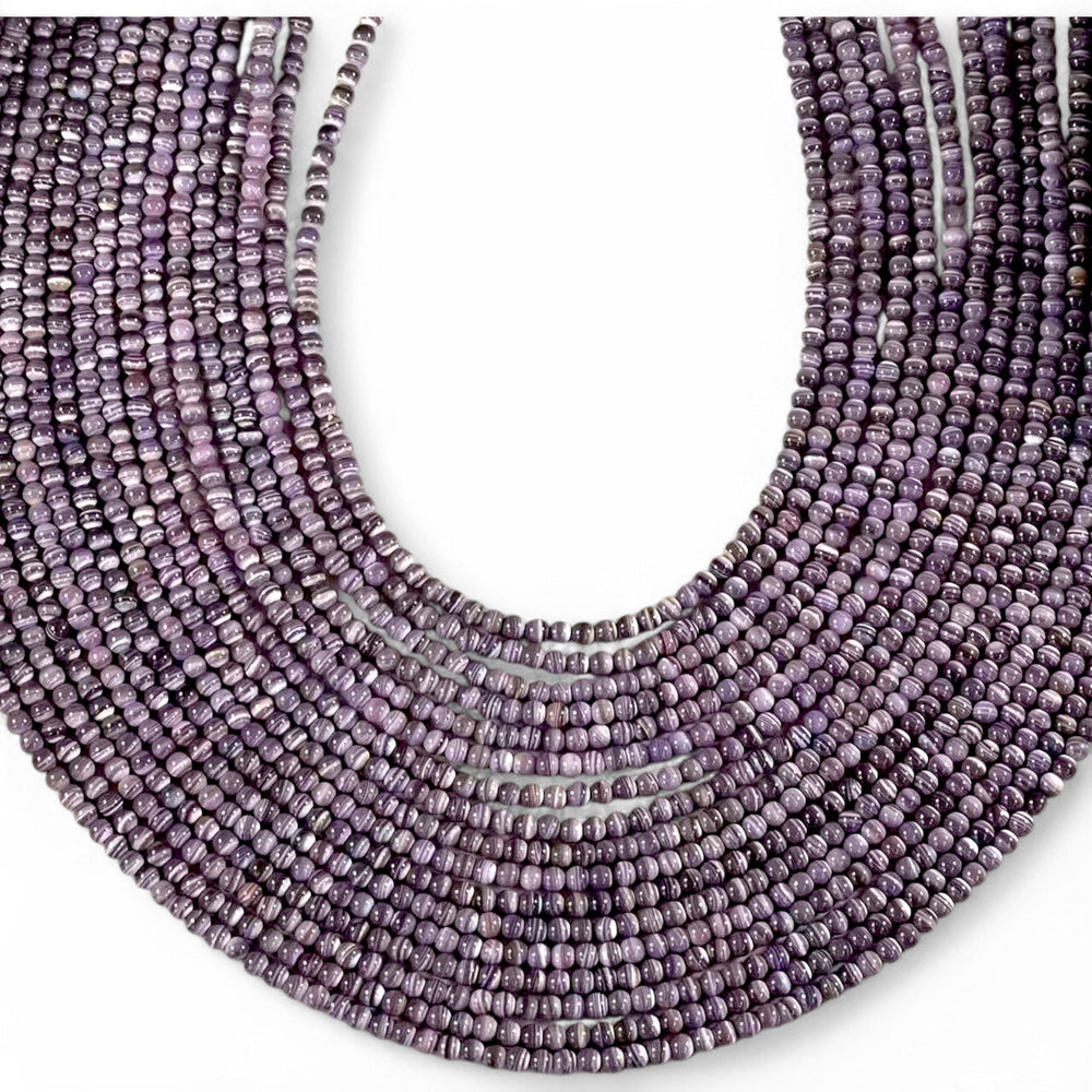 Wampum Quahog Shell AAA Grade Round 3mm-0