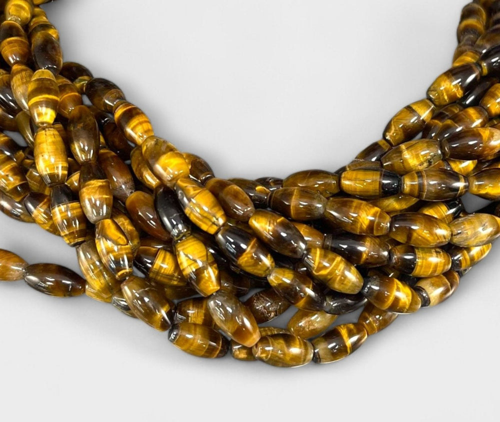 Yellow Tiger Eye Barrel 6x11mm-0