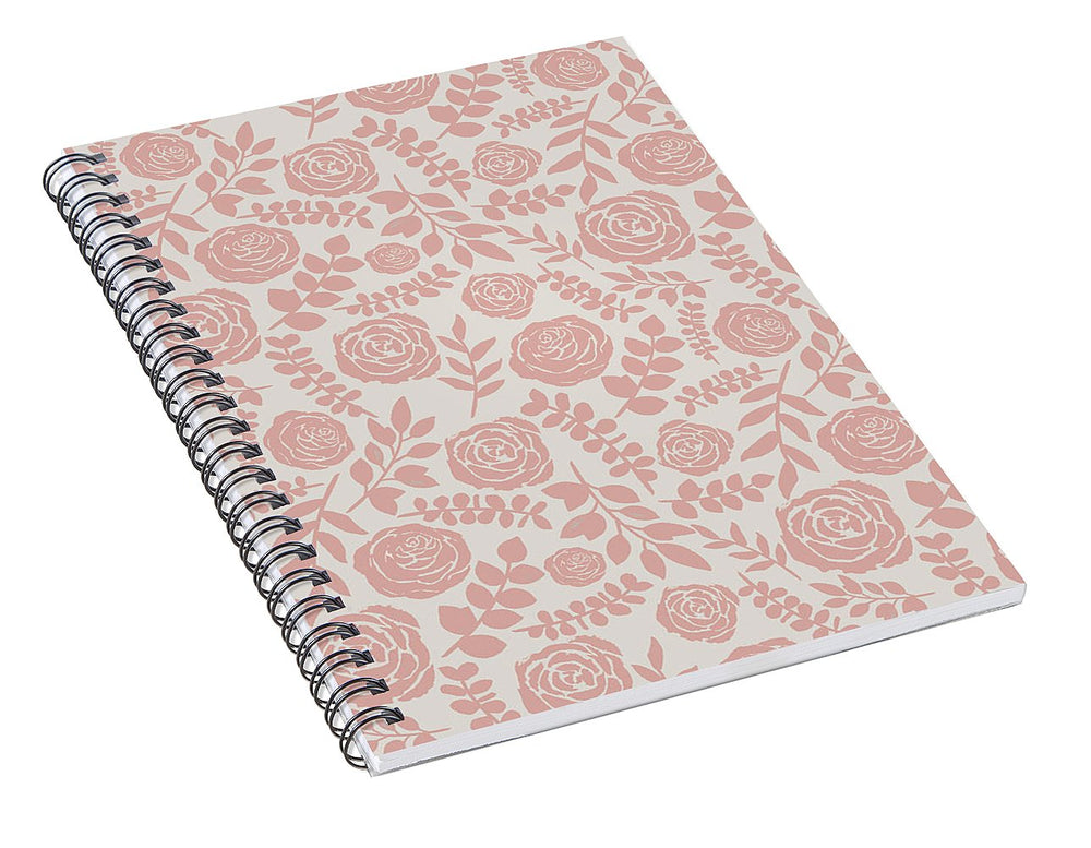 Blush Floral Pattern - Spiral Notebook