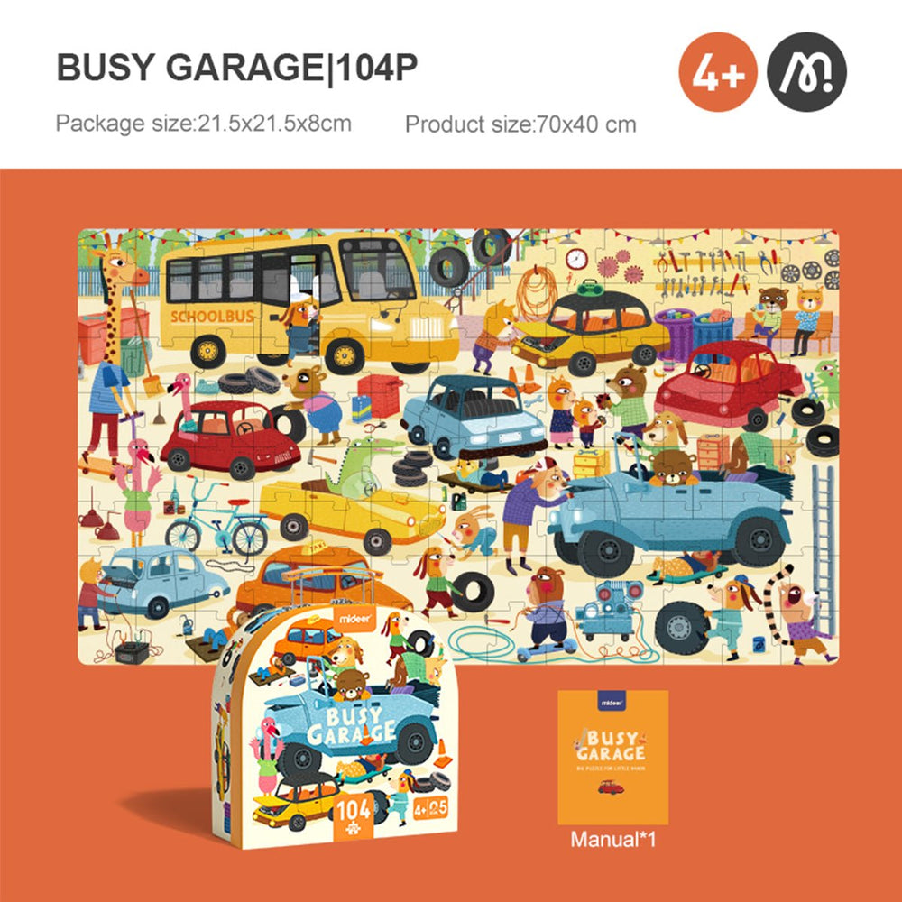 Busy Garage 104pcs Puzzle Gift Box