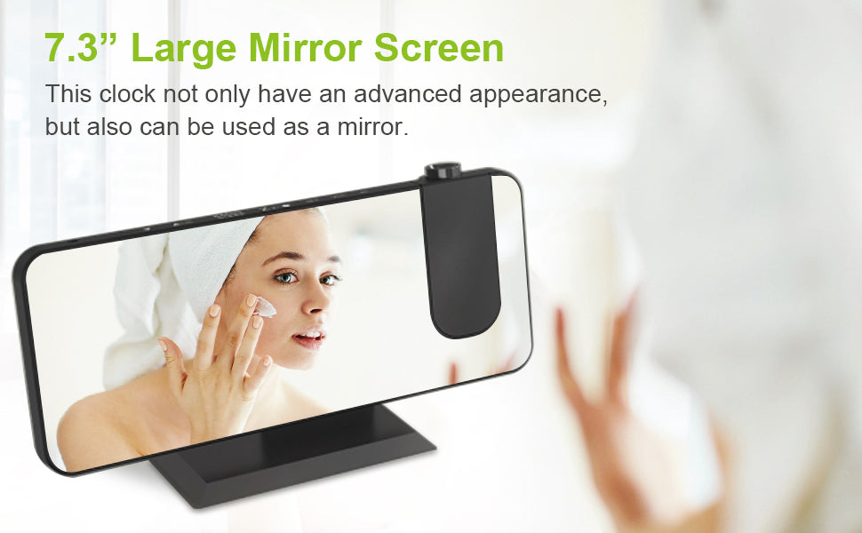 LED-projektion digital vækkeur telefonoplader