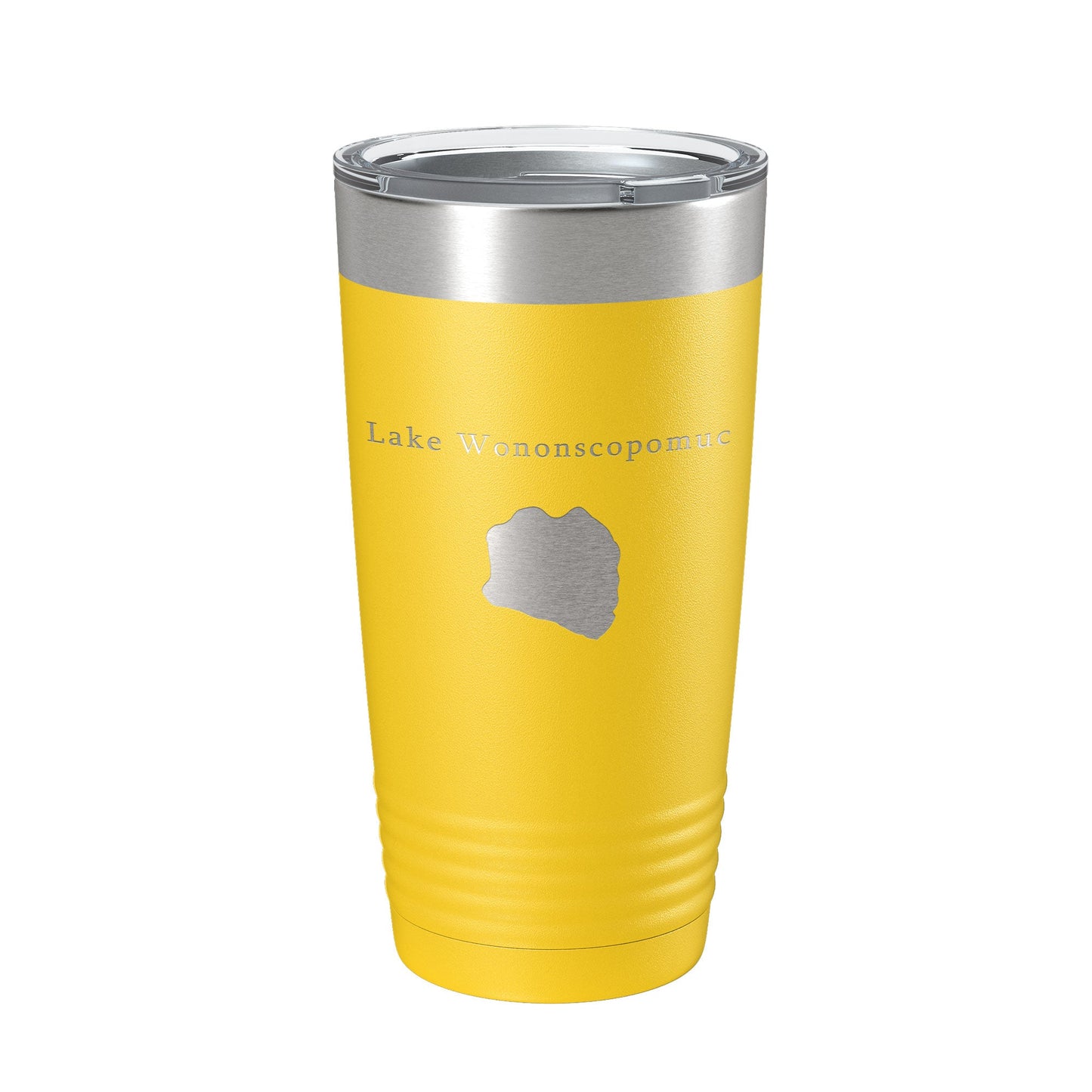 Lake Wononscopomuc Map Tumbler Travel Mug Insulated Laser Engraved Coffee Cup Connecticut 20 oz