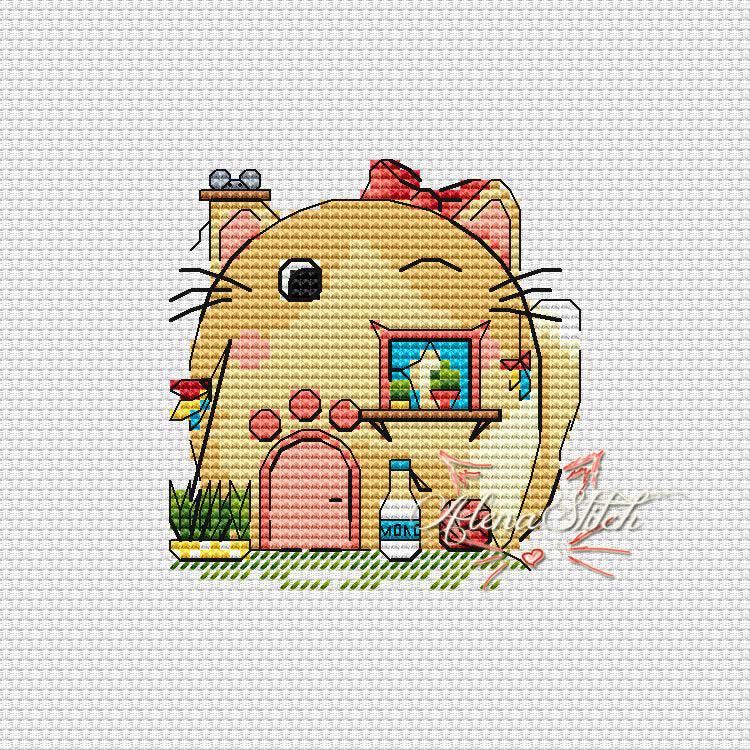 Cat-house - PDF Cross Stitch Pattern