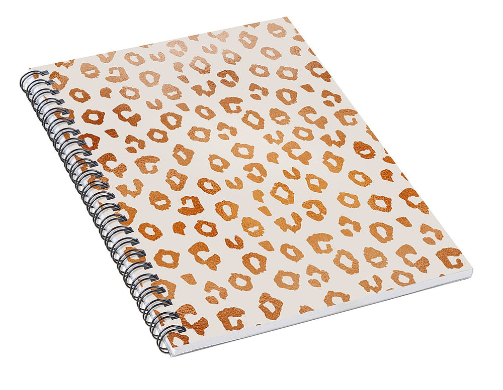 Copper Leopard Print - Spiral Notebook