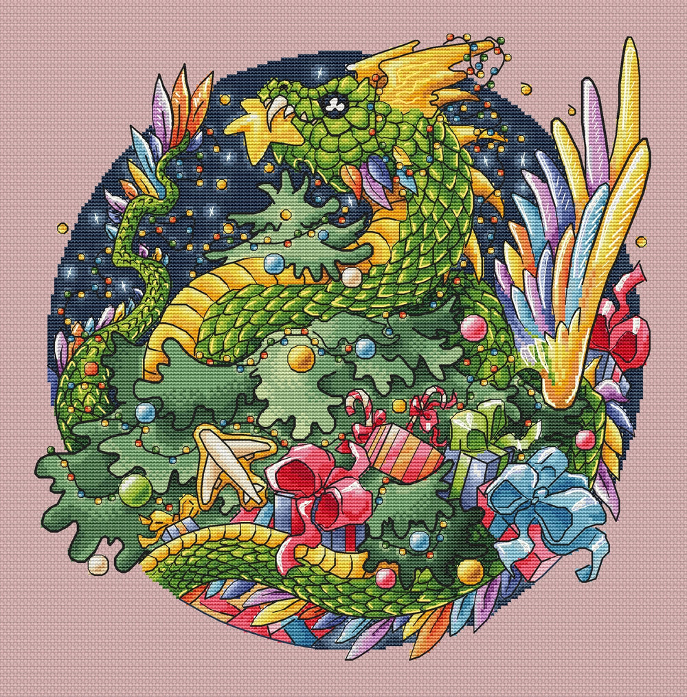 Green Dragon - PDF Cross Stitch Pattern