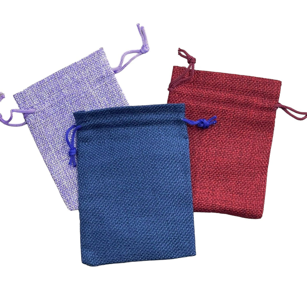 Burlap Gift Bags, Approx. 9x12cm (12pcs), 14 Color Options-0