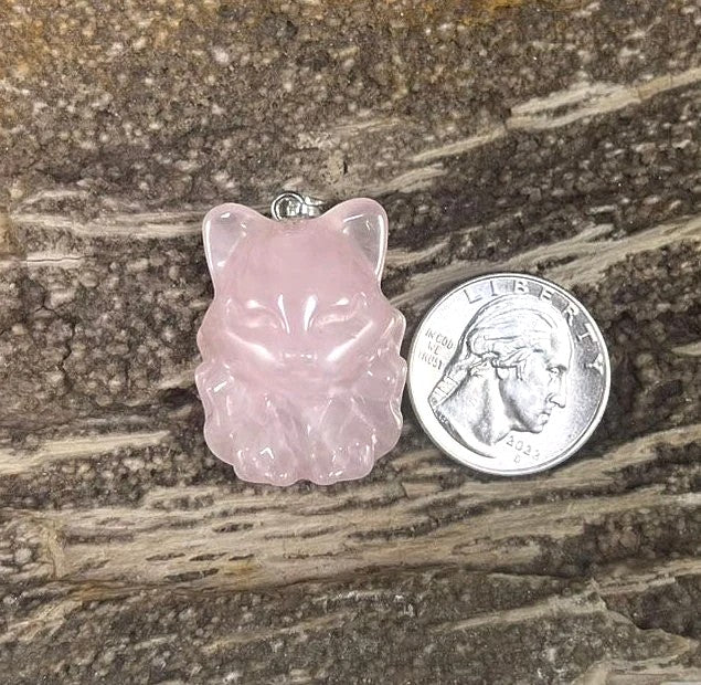 9 Tail Fox, Gemstone Pendants, 23x31mm (1pc)-6