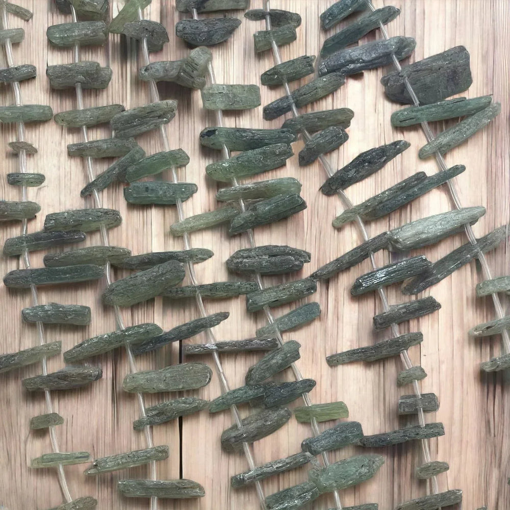 Green Kyanite Top Drilled Rough-2