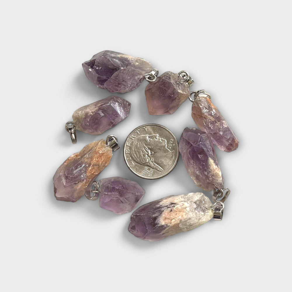 Phantom Amethyst, Rough Point Pendant-1