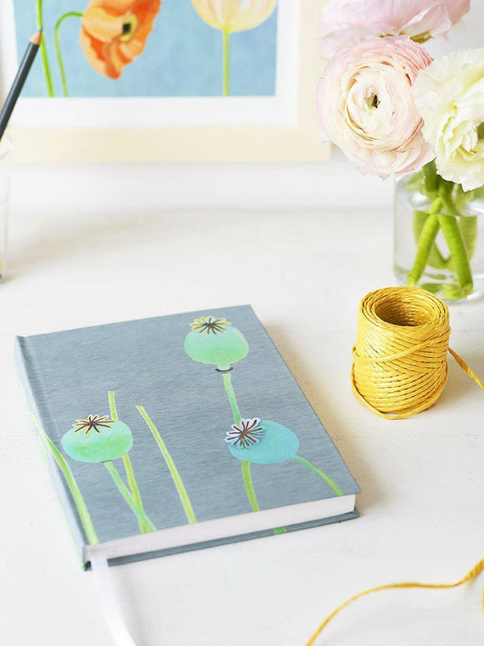 Journal: Poppy Pods on Grey