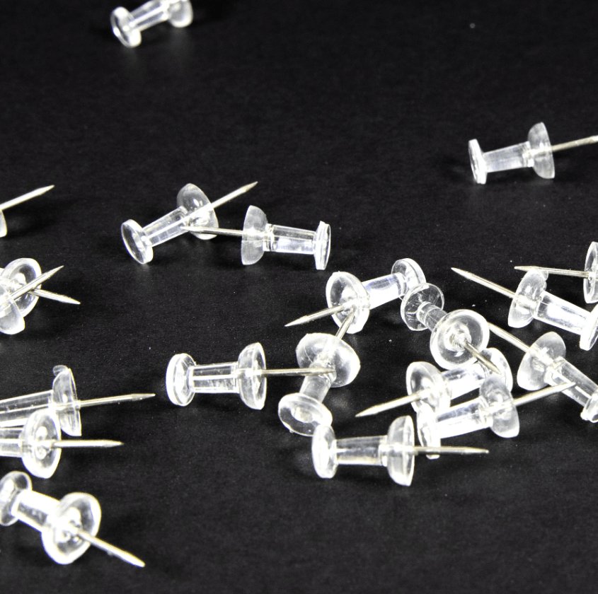 Clear Transparent Push Pins (100/Pack)