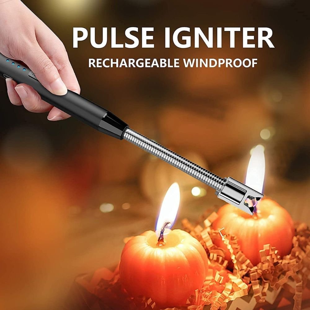 USB genopladelig elektrisk lysbue-grilllighter - sort