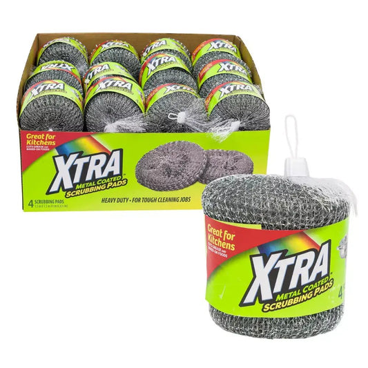 Heavy Duty Metal Scrubbing Pads - 4pk
