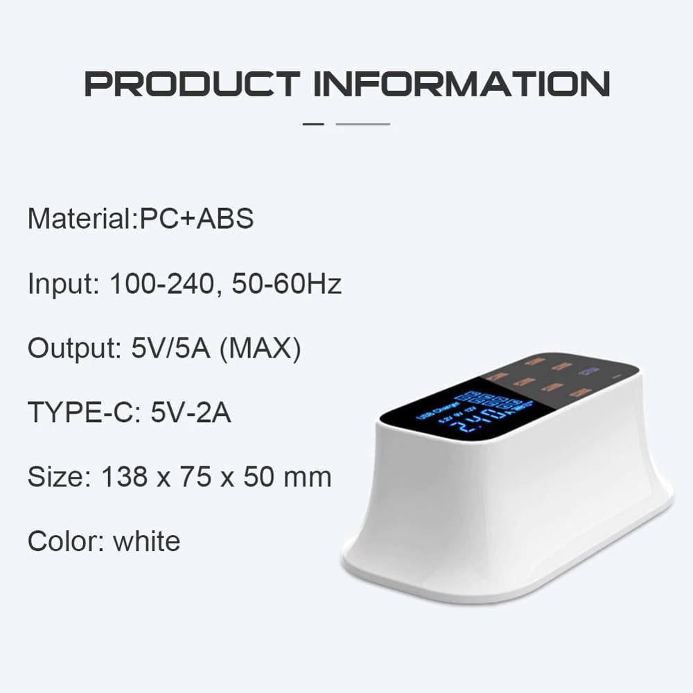 Multiport USB-opladerstation type C