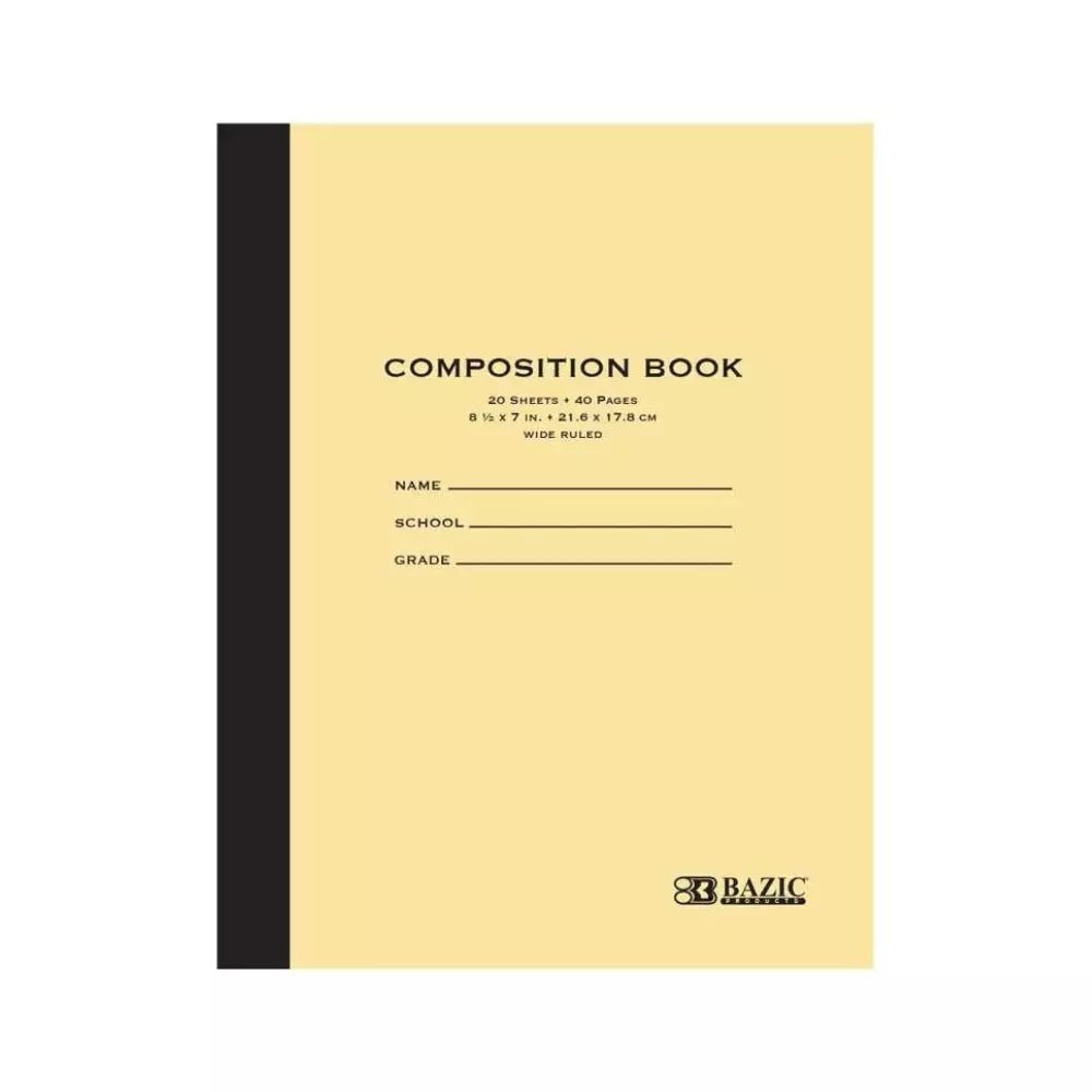 Composition Book Manila Cover 8.5″ x 7″ 20 Ct.
