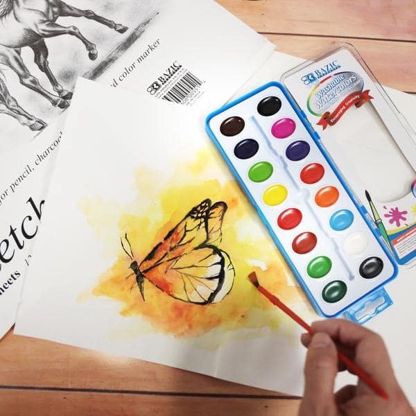 16 Ct. Semi Moist Watercolor w/ Brush