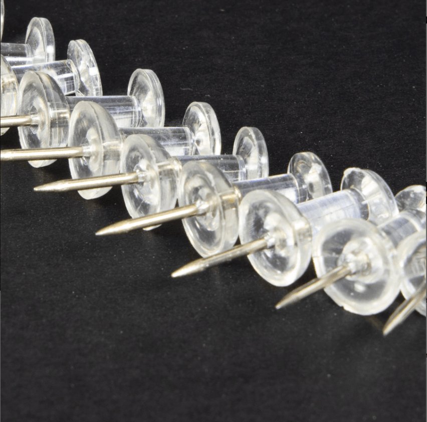 Clear Transparent Push Pins (100/Pack)