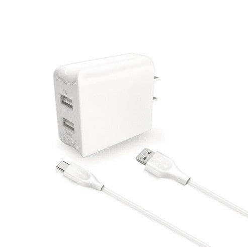 3.4A Dual USB Travel Quick Wall Charger - Android/IOS