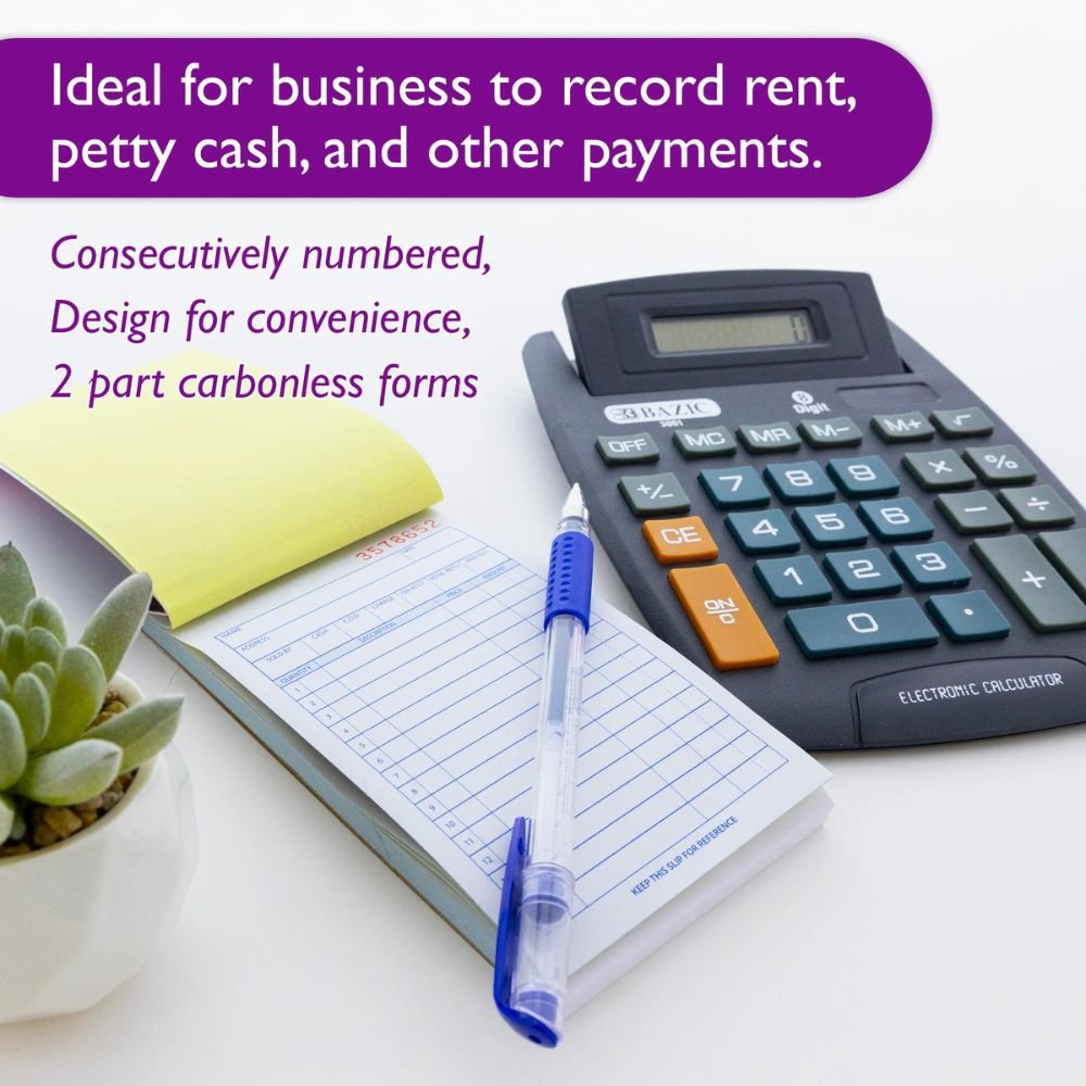 BAZIC General Purpose Sales Book 2-Part Carbonless 3 11/32