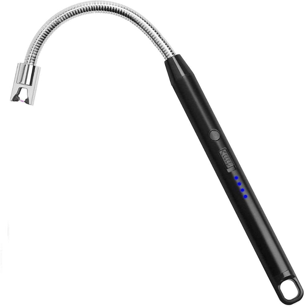 USB genopladelig elektrisk lysbue-grilllighter - sort