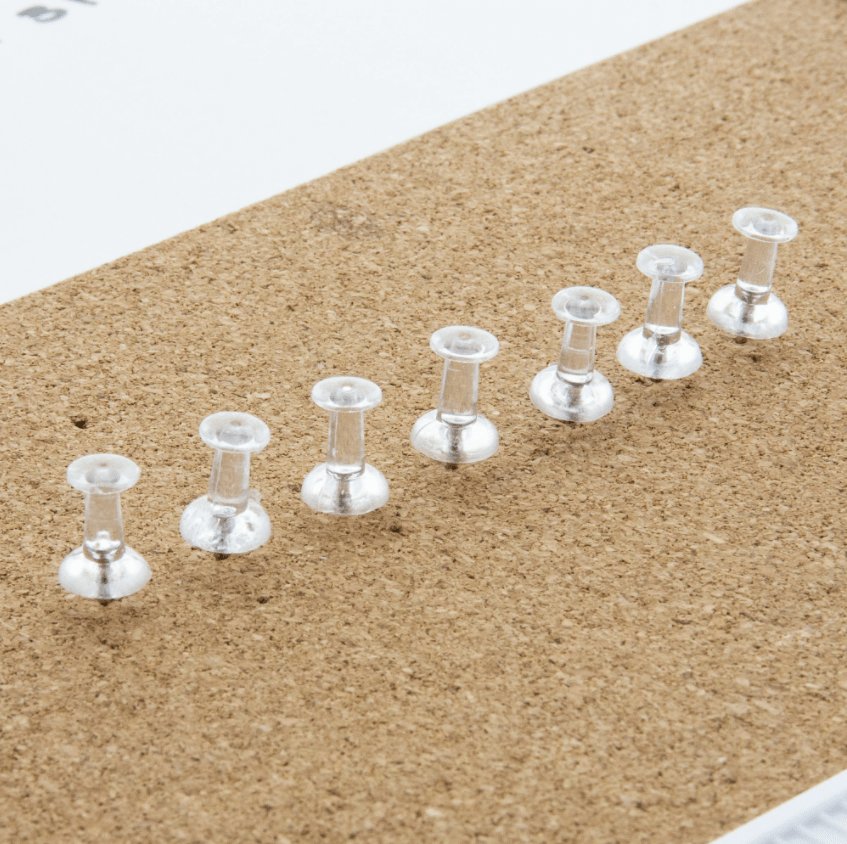 Clear Transparent Push Pins (100/Pack)