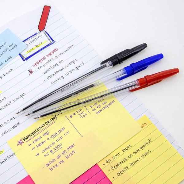 Pure Assorted Color Pens (12/Pack)