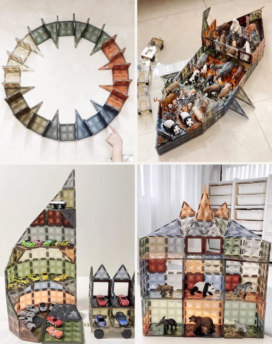 Nature World 60pcs Eye-care Color Magnetic Tiles With Storage Box