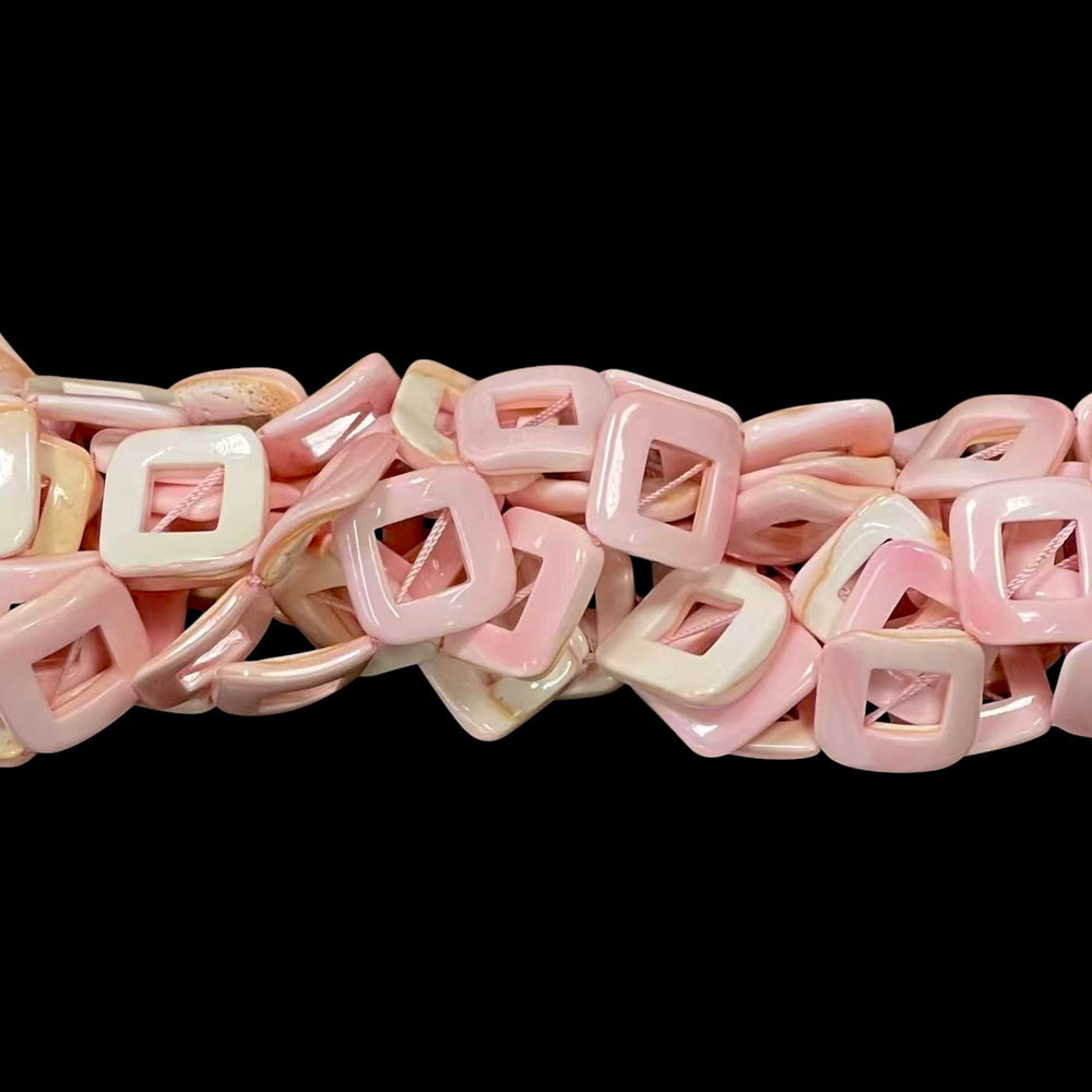 Queen Conch Shell Square Rings, 26mm 32mm-0