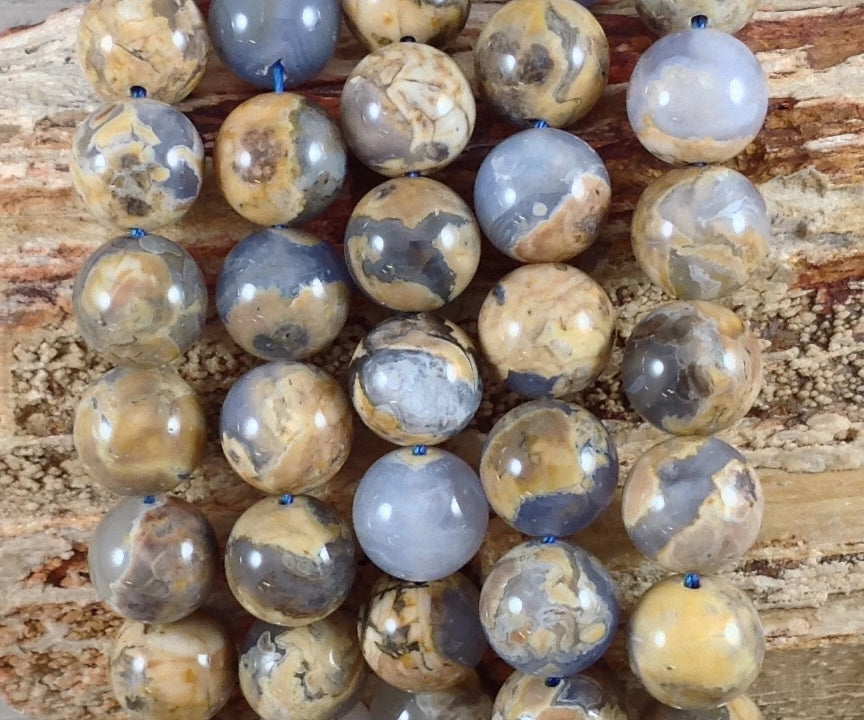 Skin on Blue Chalcedony Round-6