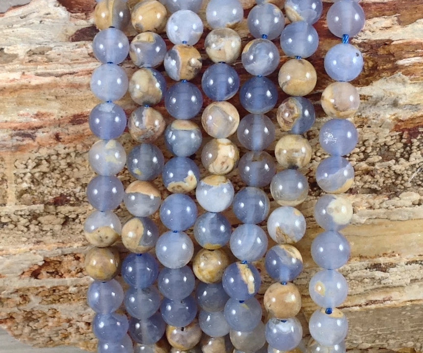 Skin on Blue Chalcedony Round-3