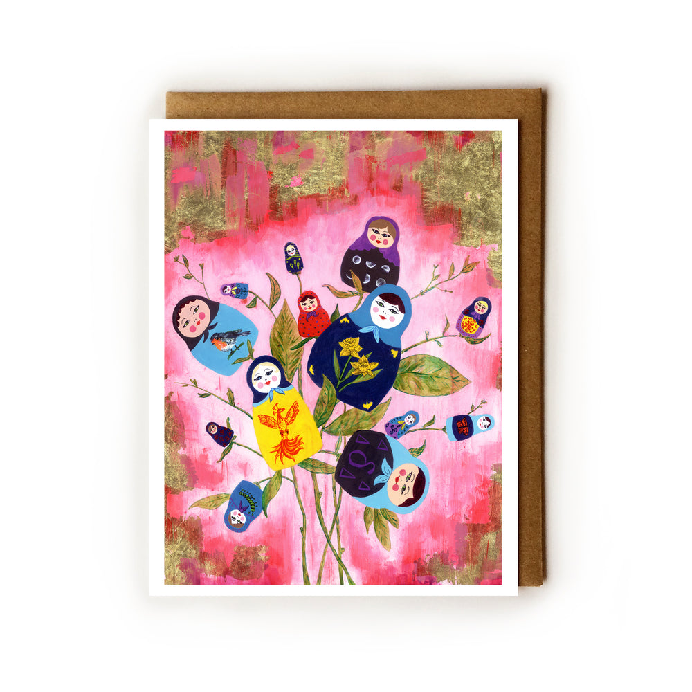 Matrjosjkaer i Flux - Blankt kort