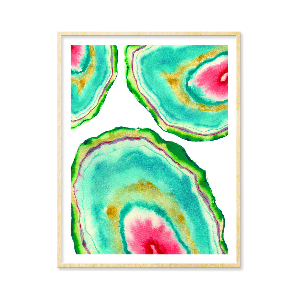 Vandmelon Geode Skiver - Print