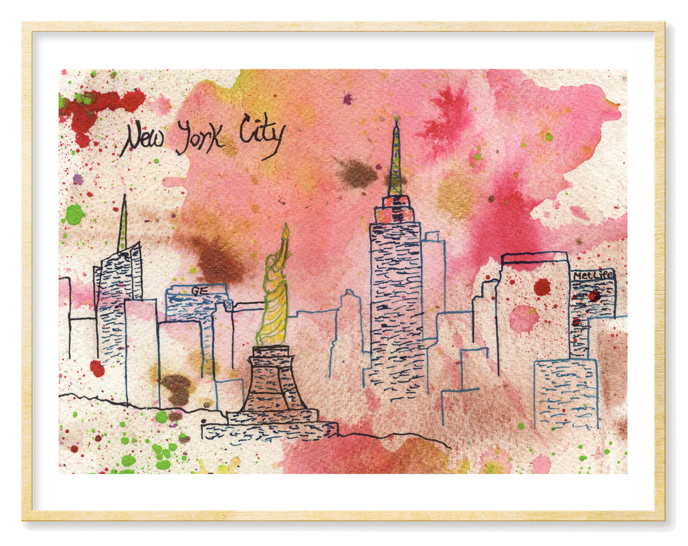 Pink NYC abstrakt - Print