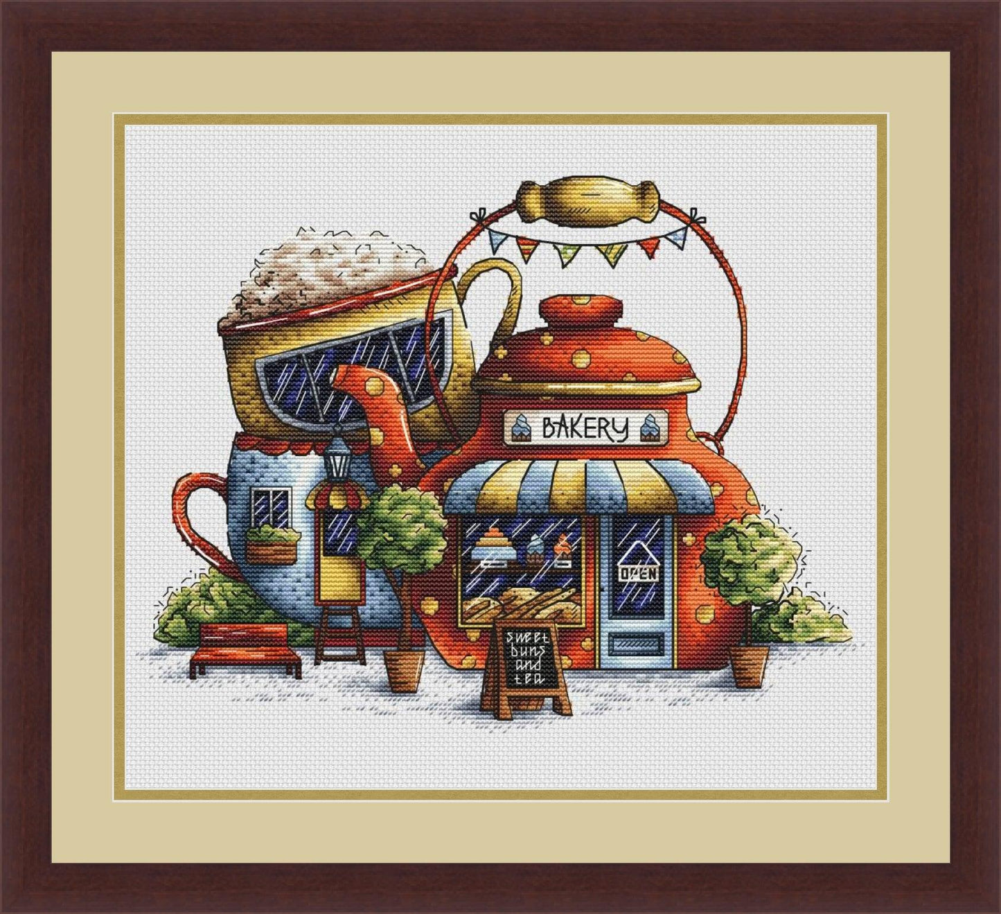 Tea Bakery. Kitchen Still Life - PDF Cross Stitch Pattern